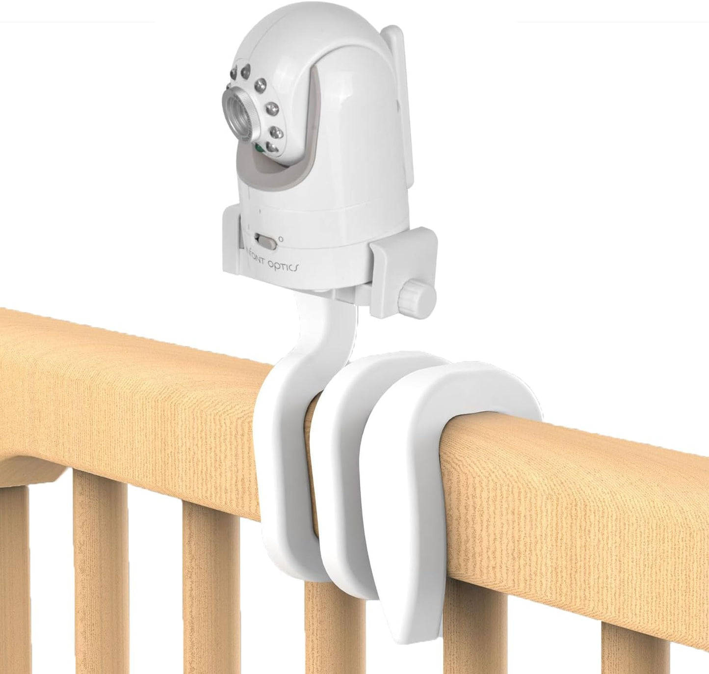 The Baby monterail Mount Camera Shelves are Compatible with DXR-8& DXR-8 Pro and Most Other Baby Monitors for Toddler Optics. Universal Baby Camera Holder, Attached to Crib Shelves and Furniture