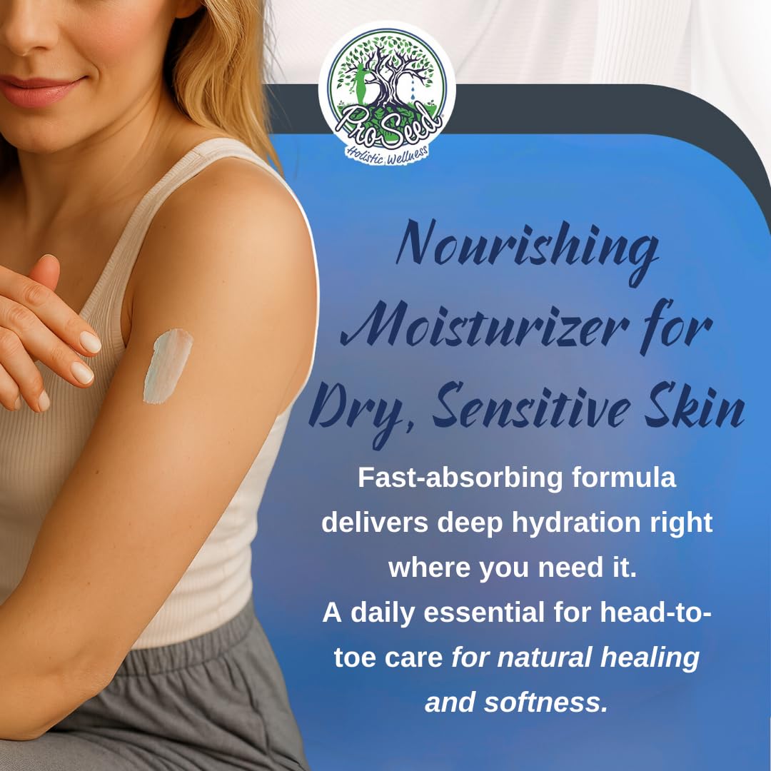 ProSeed Methylene Blue Magnesium Lotion with Yarrow, Turmeric, Frankincense, Vitamin E, Chamomile – Deep Moisturizing Cream for Face & Body – Bedtime & Post-Workout Massage for Kids, Men, Women - 2oz