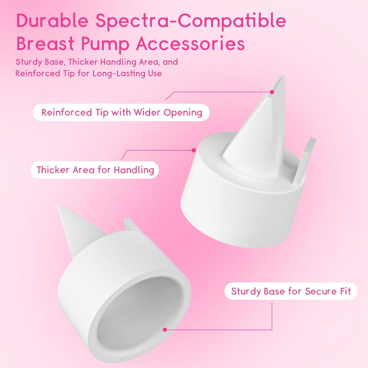 Spectra Replacement Pump Parts Compatible w/ S1/S2/9 Plus, Not Original Accessories, Spectra Flange Inserts Sets Include 24mmFlange/Duckbill Valve