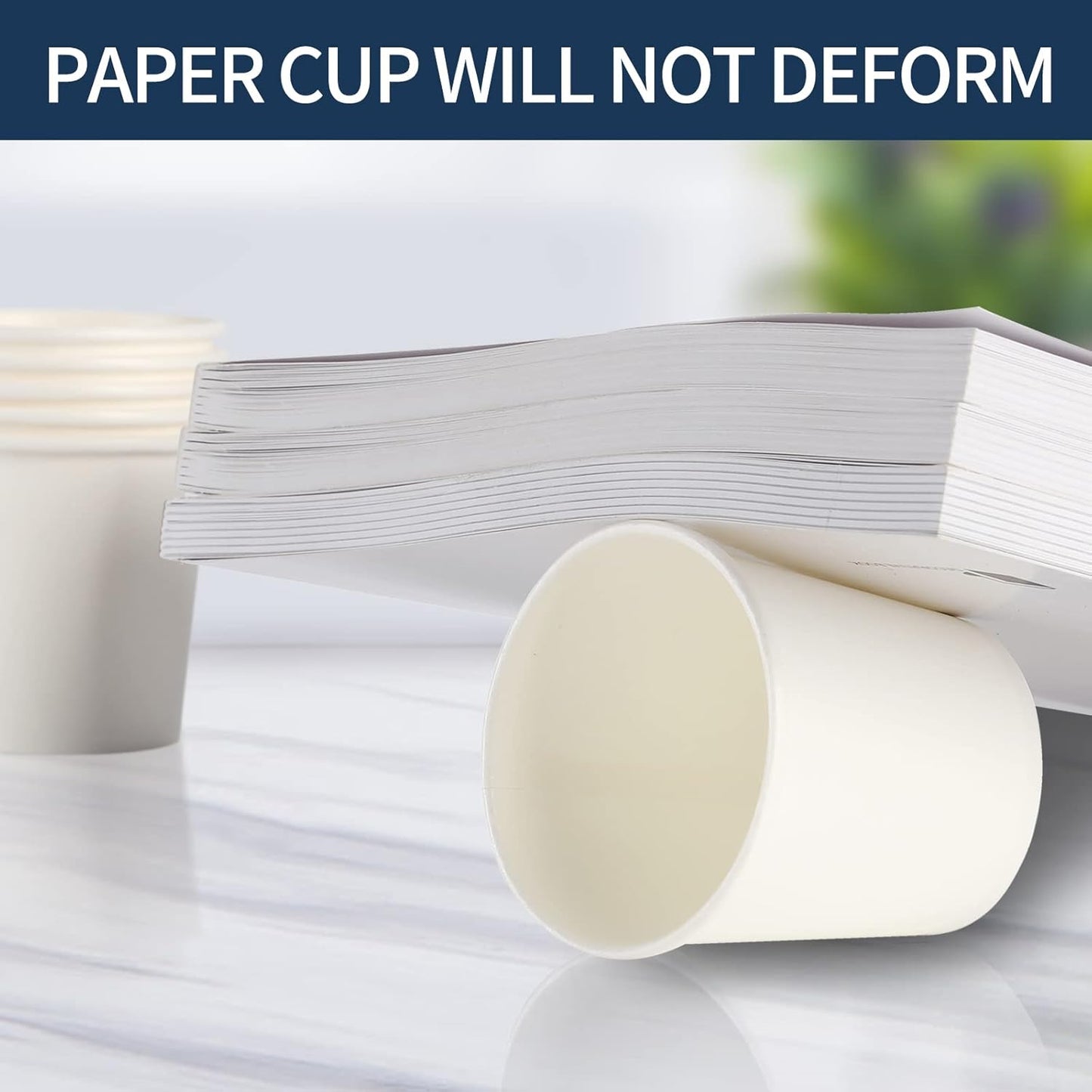 [100 Count - 4 oz] Small Paper Cups, Mouthwash Cups Bathroom Cups Mini Cups Small Disposable Cups