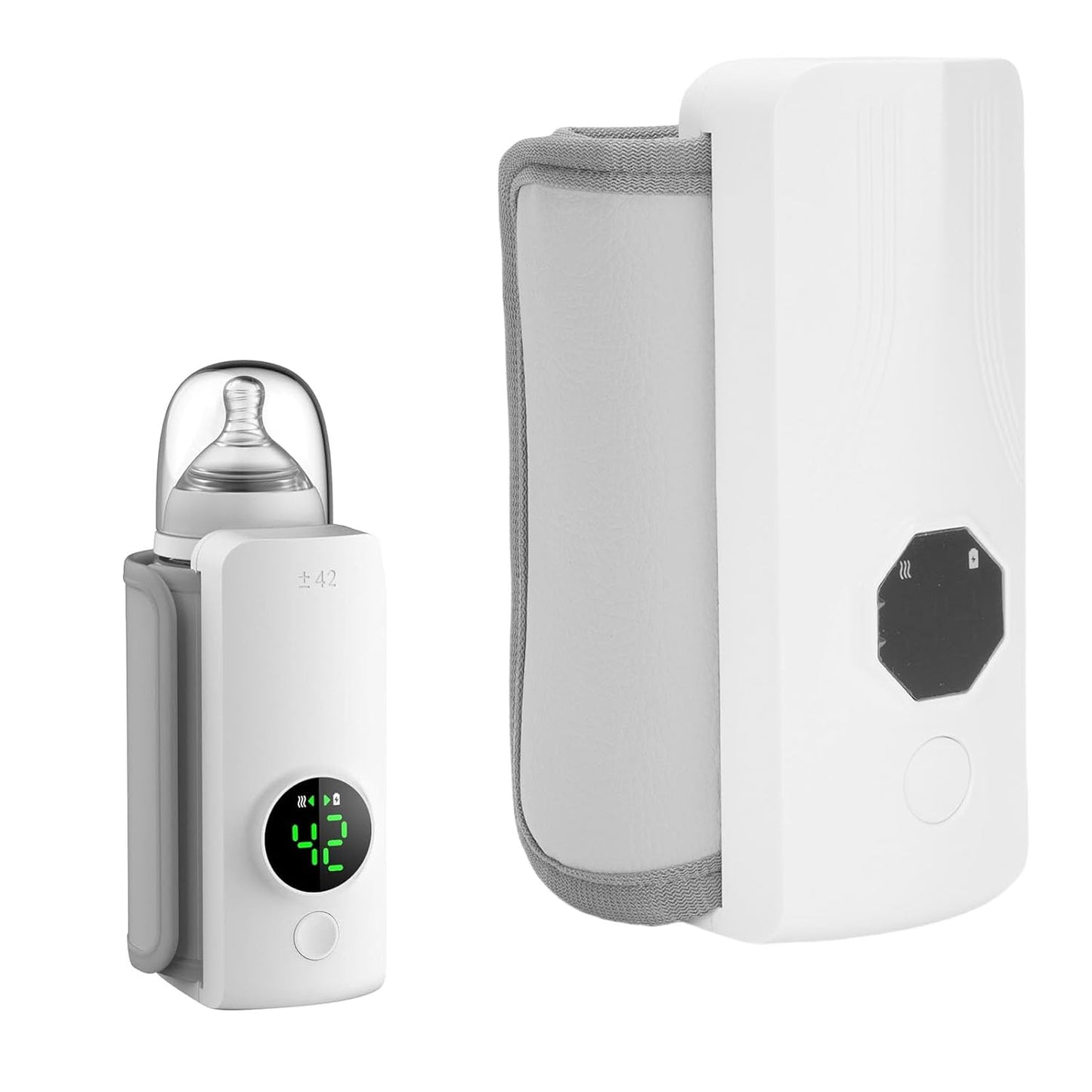 Portable Baby Warmer for Travel, Temperature Control Warmer, 360-Degree Wraparound Even Heating, Compact Design for Easy Baby Feeding On-The-Go, Essential Baby Travel Accessory