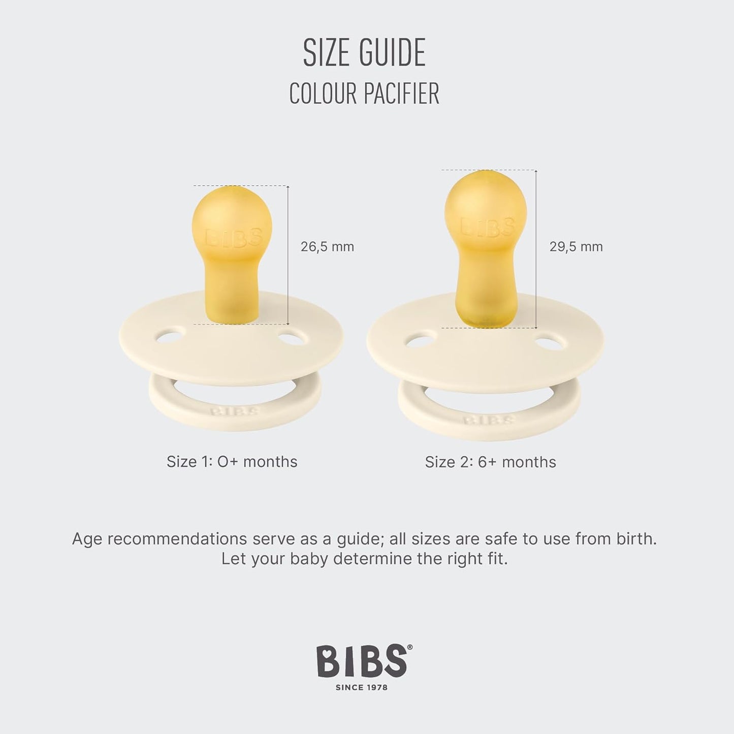 BIBS Pacifiers - Studio 2 Pack | Round Nipple Baby Pacifier | BPA Free Natural Rubber Latex Soother | Made in Denmark | Size 0+ Months | Block Nordic Mint Petrol