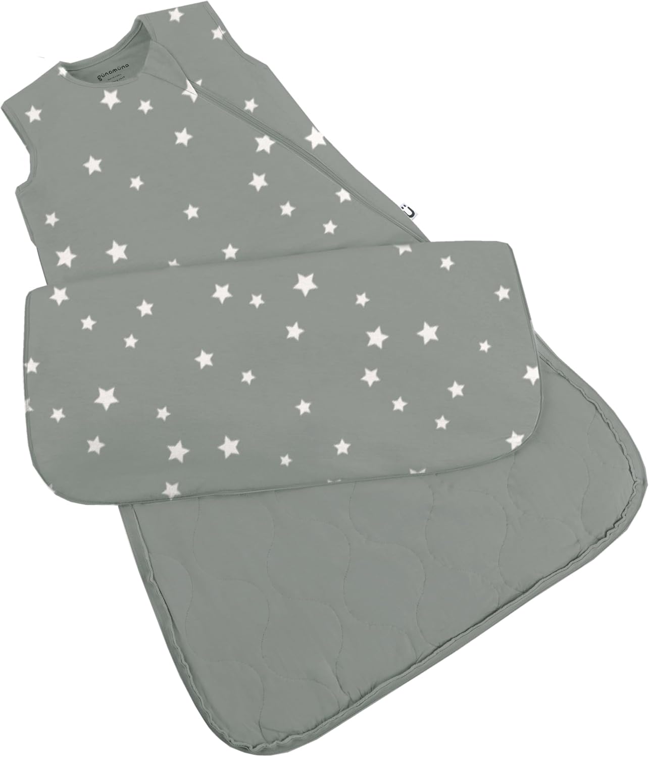 GUNAMUNA günamüna Unisex Baby, Toddler Wearable Blanket, Sleeping Bag Bamboo Rayon, Sleep Sack with Diaper Zipper, 2.6 TOG