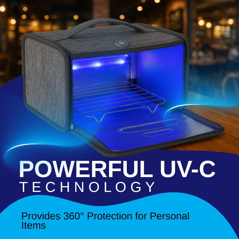 Ultimaxx Portable Ozone Sterilizer Bag – USB Powered, UV & Ozone Sanitization for Masks, Baby Bottles, Phones, Clothes, Electronics, Beauty Tools, Pet Toys – Kills Germs