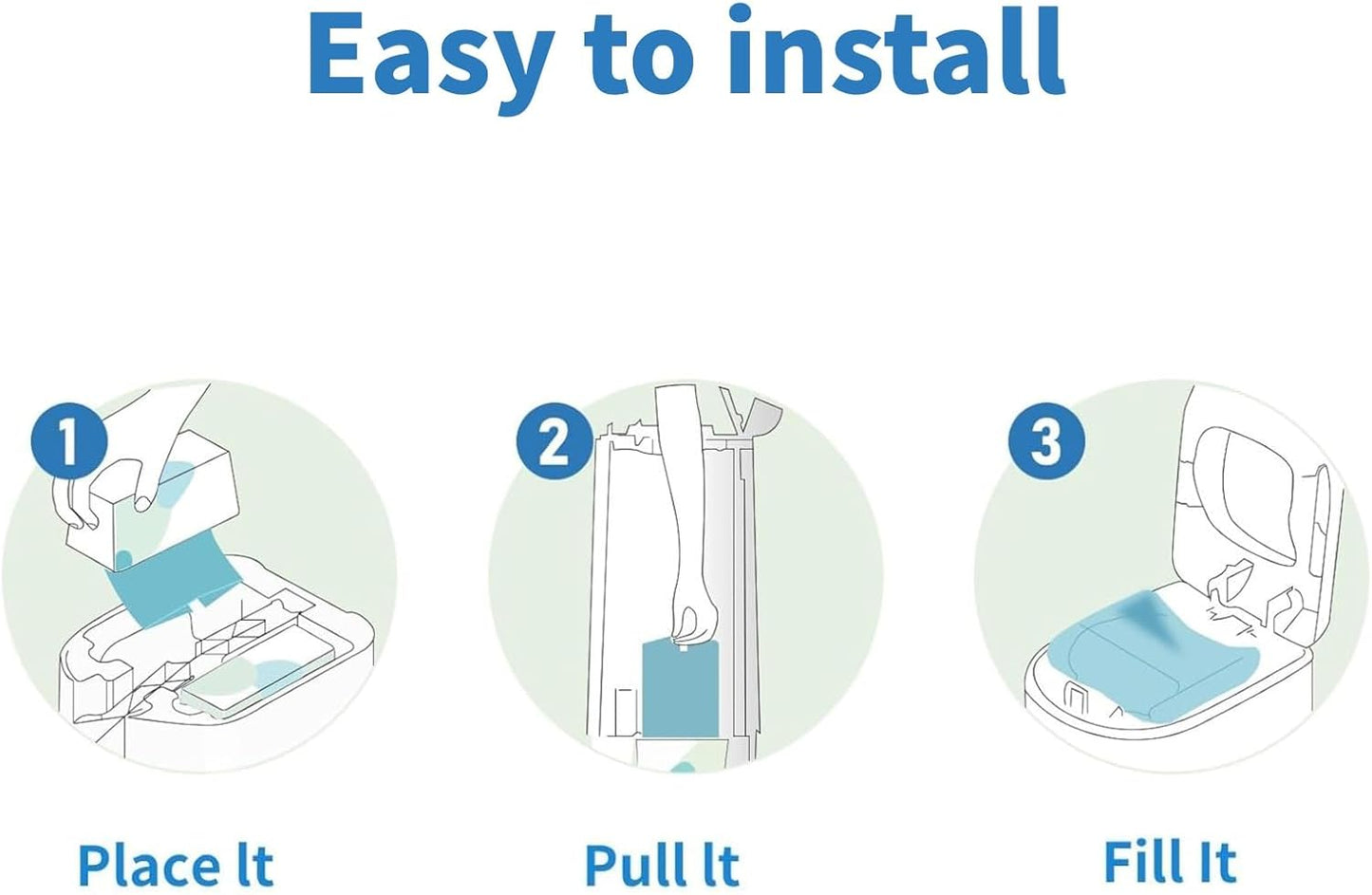 Diaper Pail Refills Bags with 30 Bags, Compatible with Genie Easy Roll Signature Diaper Pail and Platinum Diaper Pail, 7-Layer Odor-Barrier Technology, 2 Pack (60 Bag)