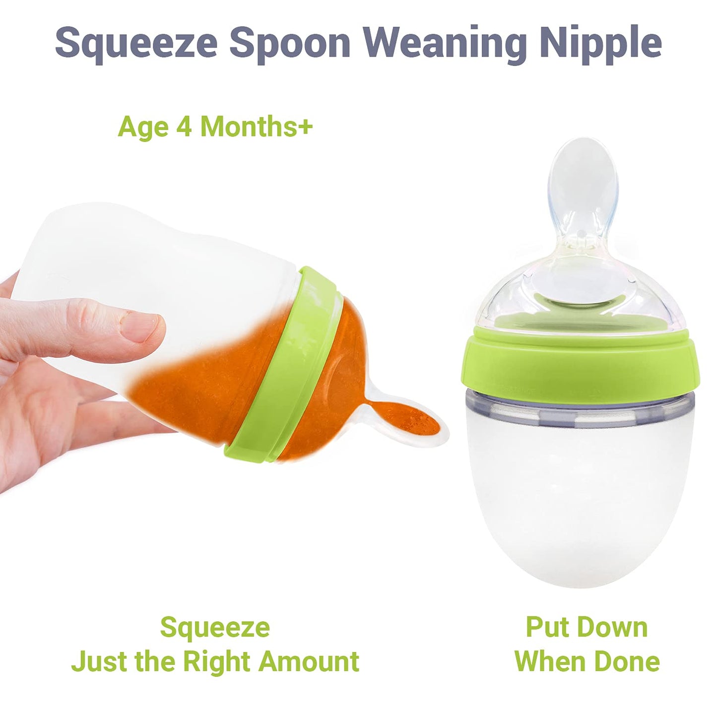 Ultimate Weaning and Transitional Nipple Kit Compatible with Comotomo Baby Bottles 5 oz and 8 oz | from 4 Months