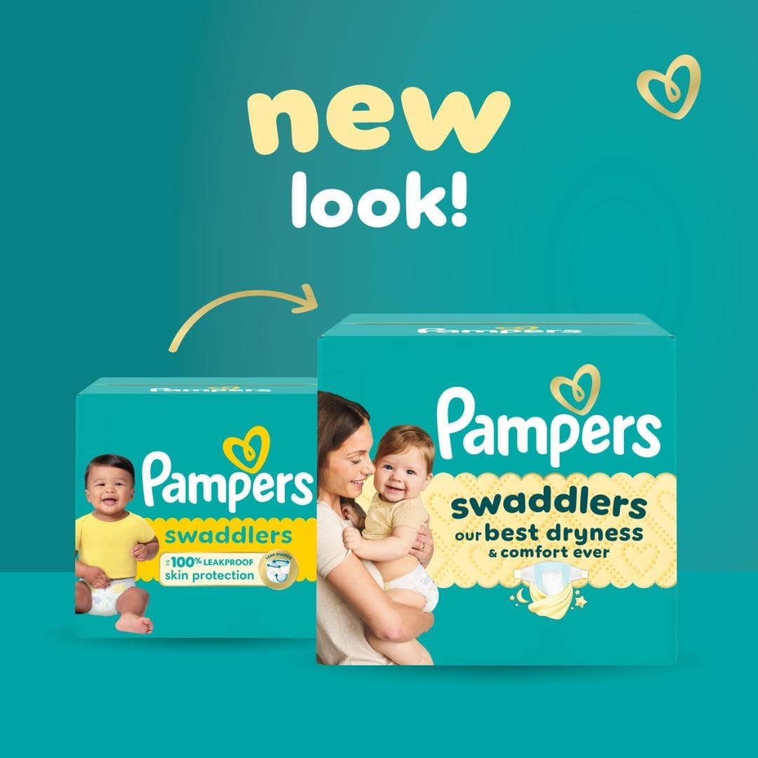 Pampers Swaddlers Diapers, Size 6 (23-44 lbs), 16 Count, Absorbent, Keeps Baby Dry and Comfortable, Skin Safe Disposable Baby Diaper (Packaging May Vary)