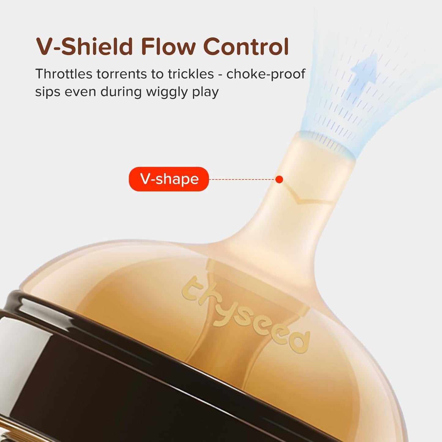 thyseed PPSU Weighted Straw Cup with Handles Toddlers Transition Bottles to Sippy Cups No Spill Learner Milk Water Baby Bottle Soft Silicone Spout Dishwasher Safe BPA Free 6+ Months 10oz/300mL 1 Pack