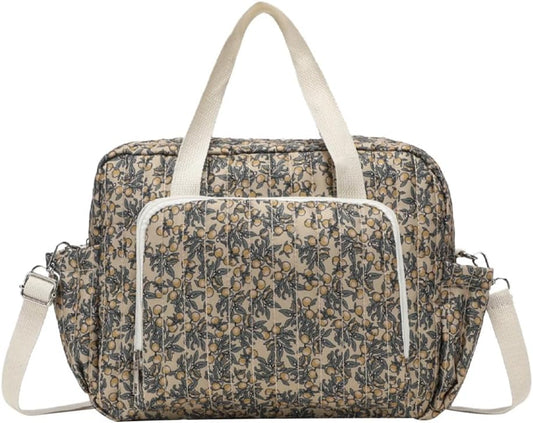 Floral Baby Diaper Bag Tote Mommy Bag Cute Cotton Diaper Bags Crossbody Baby Bags for Girl Pañaleras Para Beb