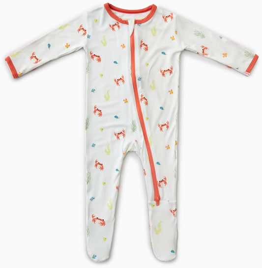 Bamboo Little Soft Baby Footie Pajamas, Baby Clothes, Newborn Sleepers, 95% Viscose and 5% Spandex, 0-24 Months