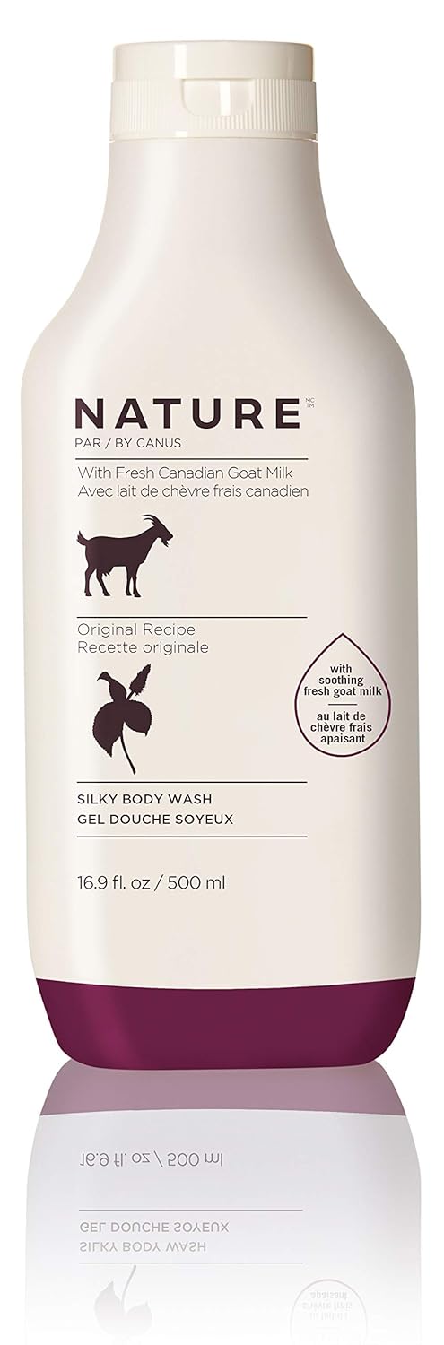 Nature by Canus, Natural Cleanser Moisturizing Body wash with Goat Milk, for Sensitive Skin,16.9 Fl Oz