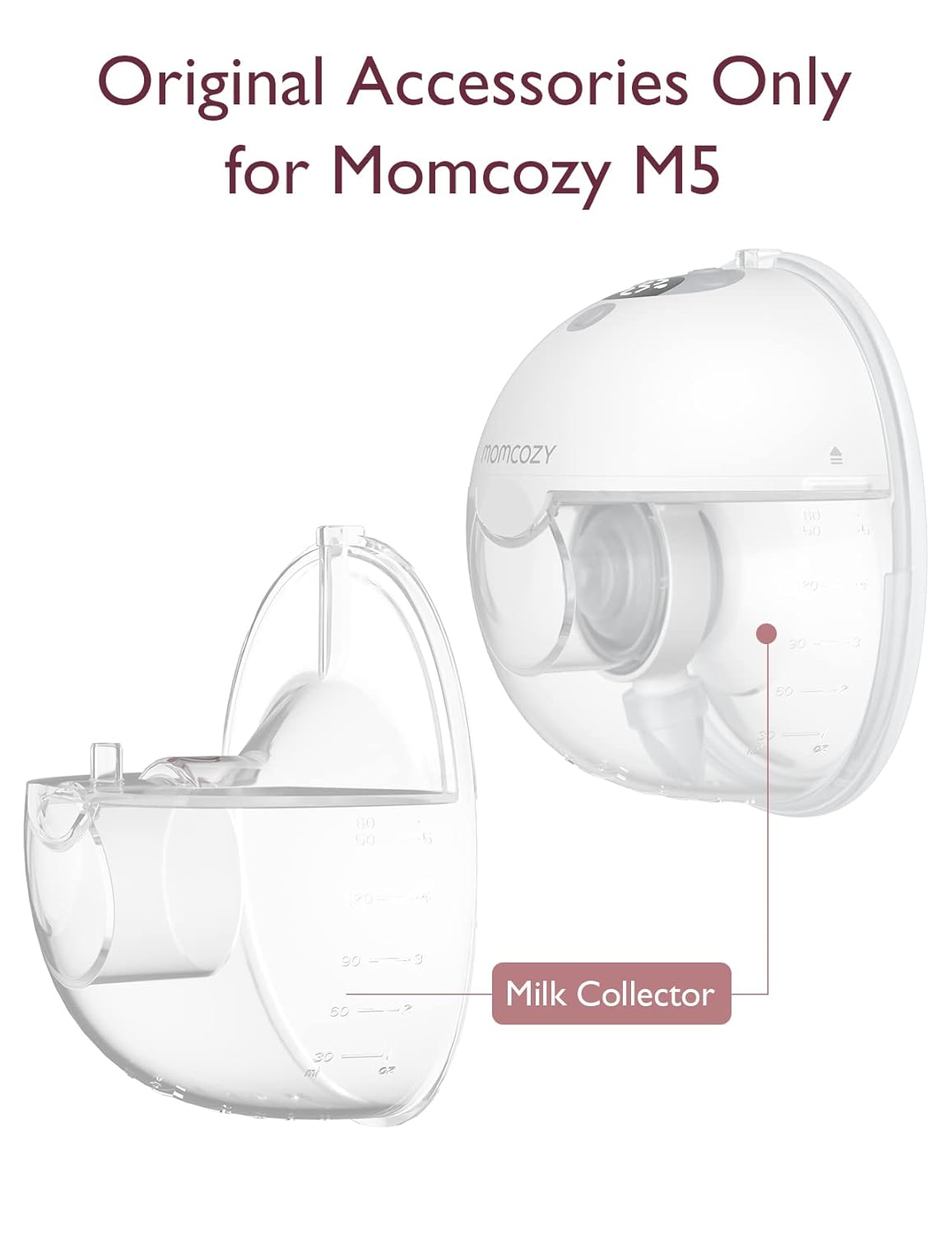 Momcozy Original M5 Replacement Accessories Milk Bowl, Milk Collector Only Compatible with Momcozy M5 NOT for Others, 1 Pack