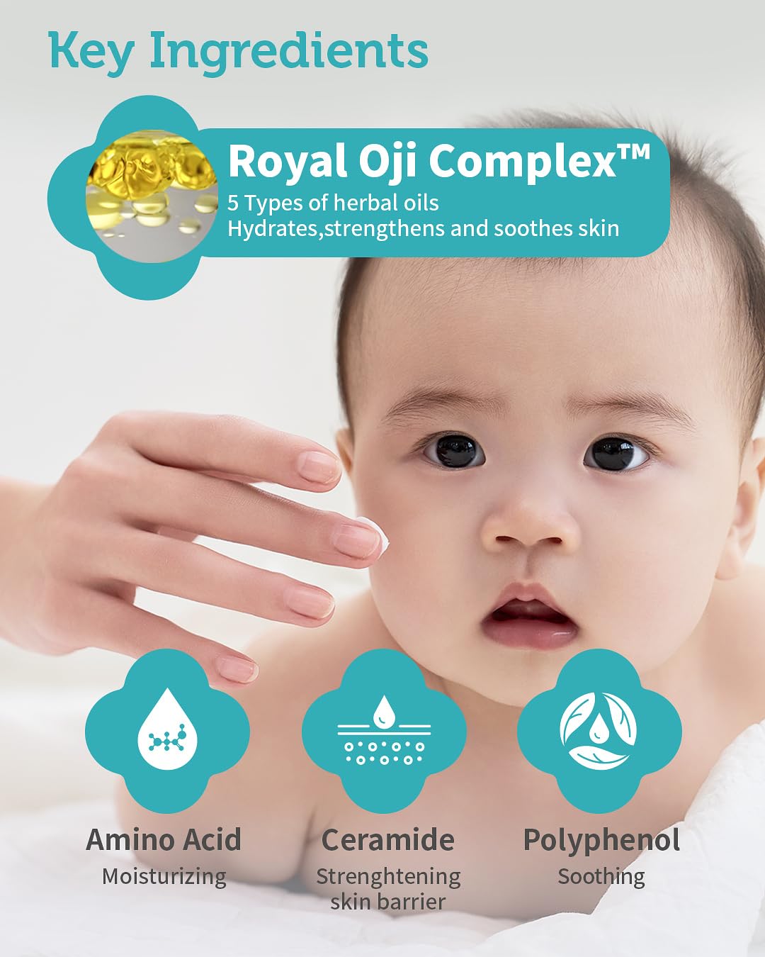 GOONGBE Baby Skin Care Gift Set - Korean Baby Skincare & Bath Time Essentials - Shampoo & Bath, Moisutre Lotion, Cream - Hydrating & Nourishing, 4 Items