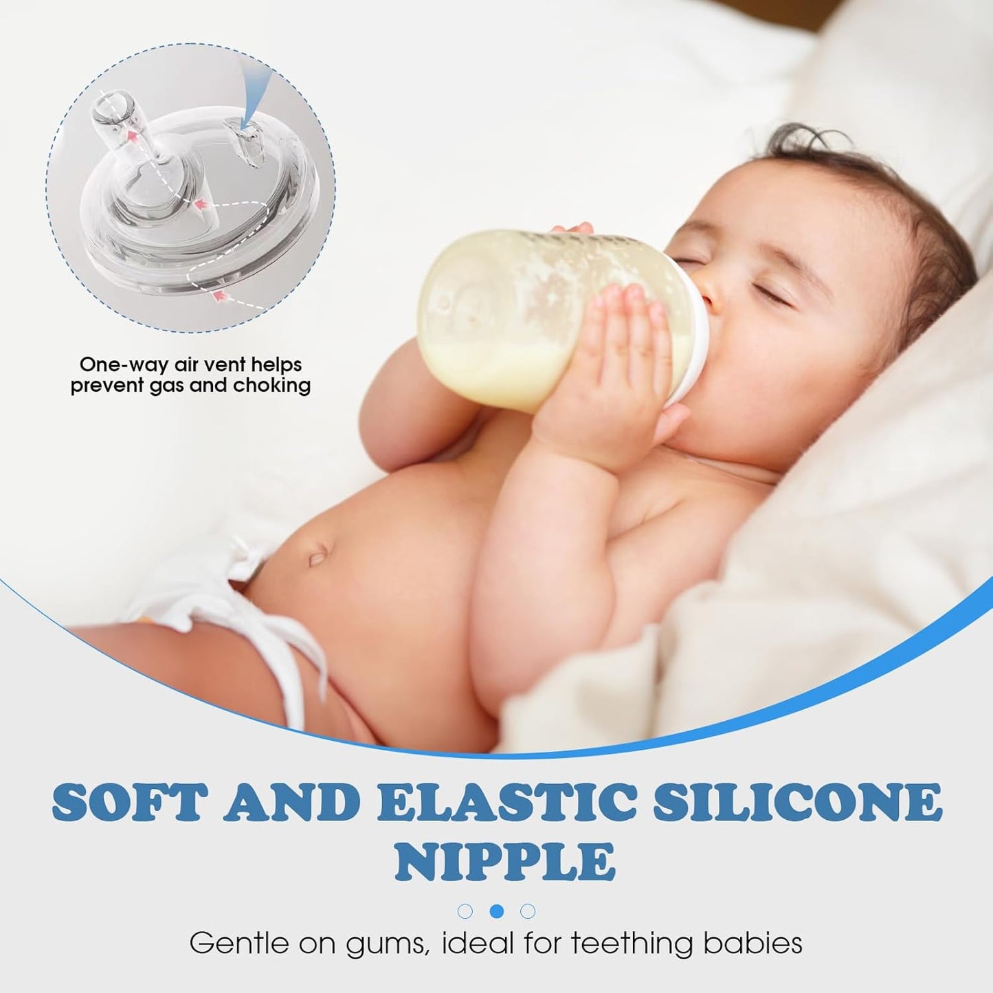 Straw Sippy Cup Nipples for Comotomo Baby Bottles, Transition Cup Food Grade Silicone Soft Nipple, 8m+, Pack of 4