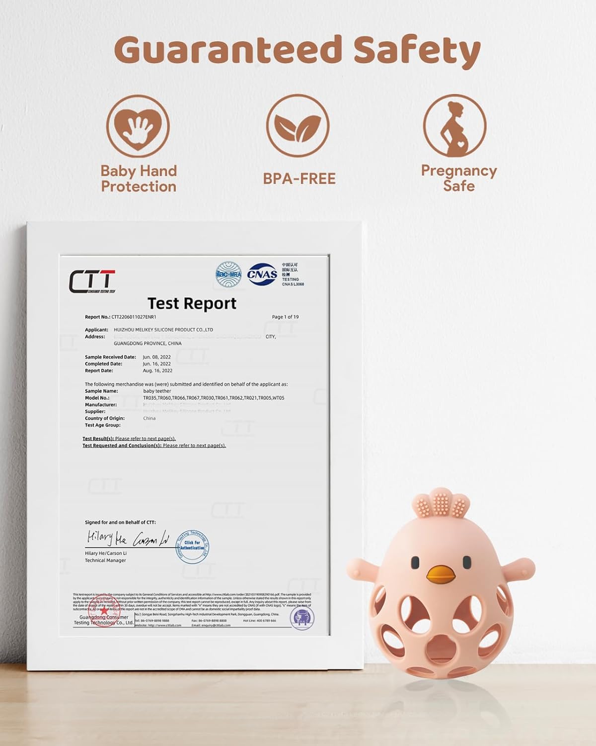 Baby Teething Toy, Easy-to-Grasp Sensory Teether for Infants 3–12 Months, 100% Food-Grade Silicone, Teething Relief & Developmental, BPA Free (Pink-NO Rattle)