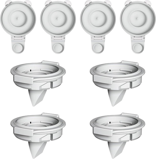 8PC Upgraded M9 Breast Pump Replacement Part, Including 4pcs Duckbill Valve and 4pcs Double-Layed Diaphragms for Momcozy Upgraded Mobile Flow | Upgraded M9, Valve, Diaphragms, 8PC Gray