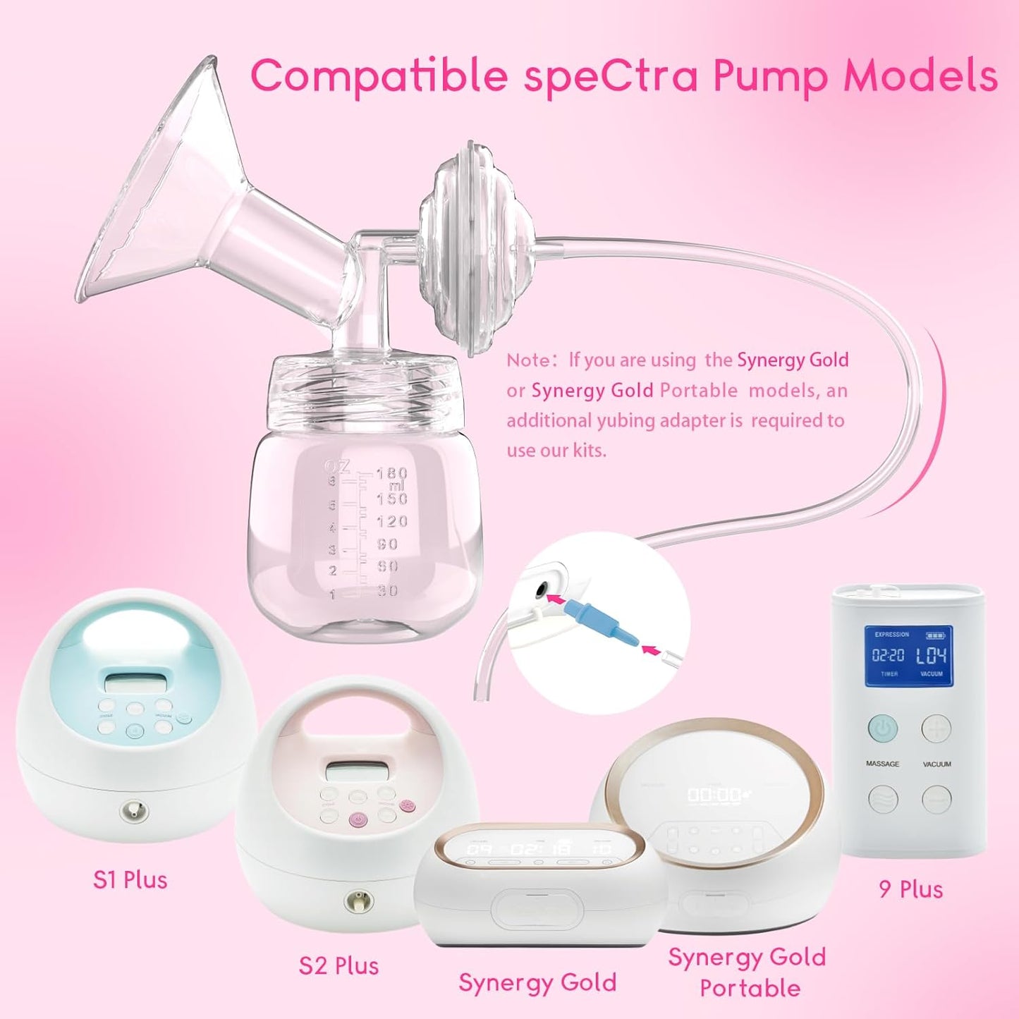 Spectra Replacement Pump Parts Compatible w/ S1/S2/11 Plus, Not Original Accessories, Spectra Flange Inserts Sets Include 28mmFlange/Duckbill Valve