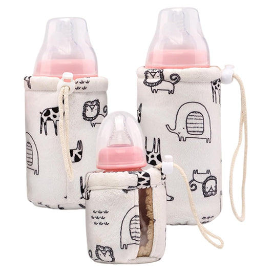 3Pcs Baby Bottle Warmer Bag, 150ml/240ml/300ml Insulated Travel Bottle Warmer with Drawstring, Portable Thickened Baby Bottle Warmer for Home, Travel Bottle Warmer