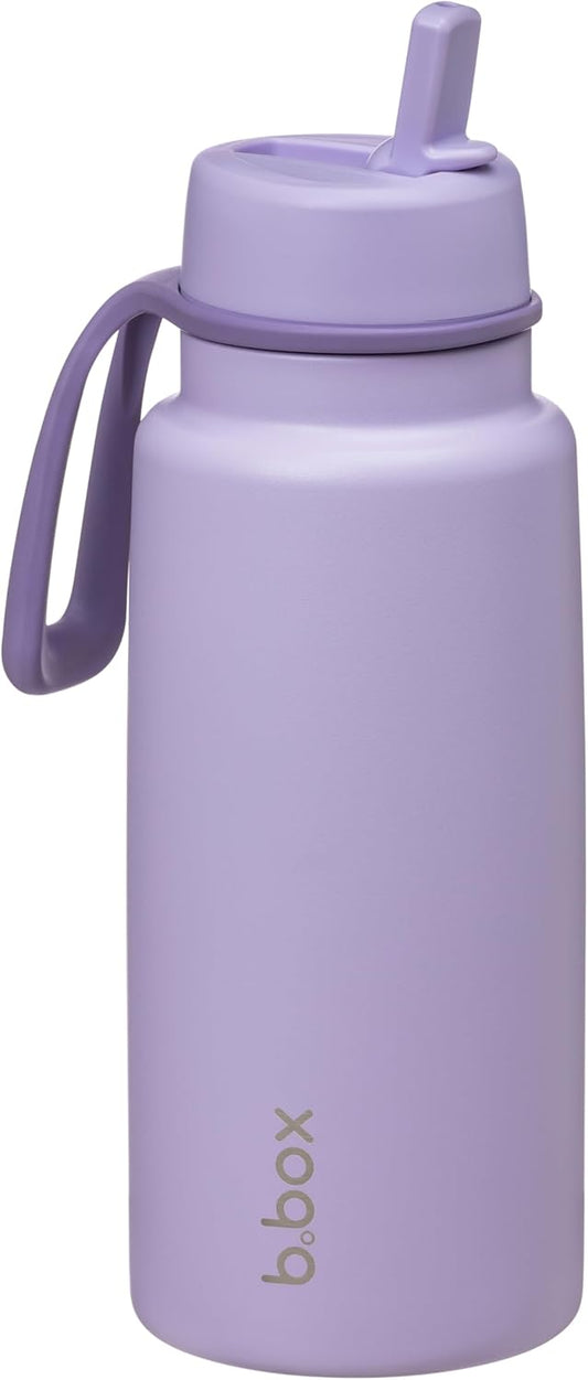 b.box Triple Insulated 34oz Water Bottle w/Stainless Steel Straw. 46 Hours Cold. Leak Proof Tumbler with Lid and Straw for Travel, Gym & School. BPA Free Sports Water Bottles.
