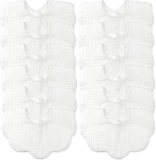 Baby Bibs Muslin Drool Teething Drooling Bibs for Baby Girl Boy Muslin Cotton