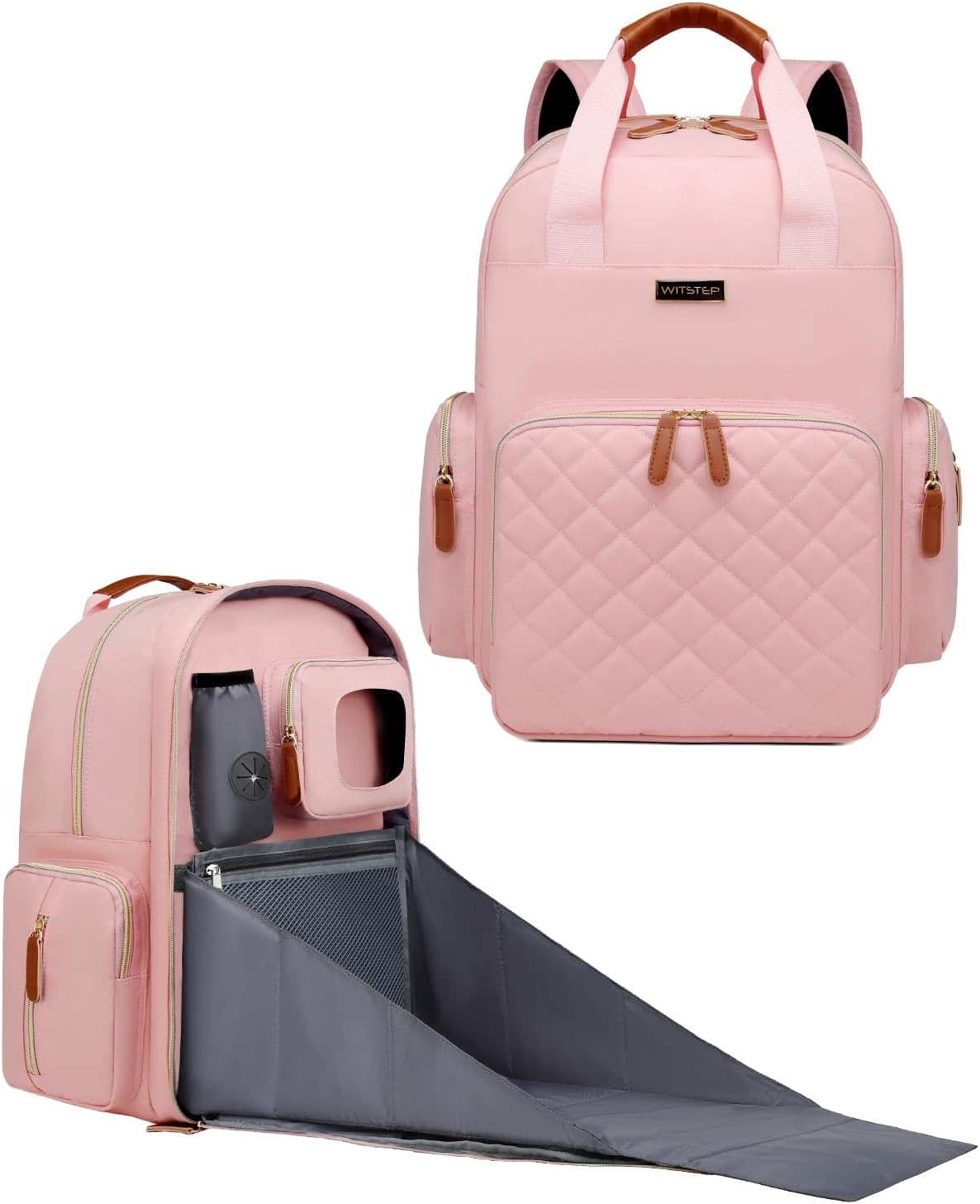 Diaper Bag Backpack with Changing Station, Baby Diaper Bag Organizer for Moms Dads Large Baby Changing Bags