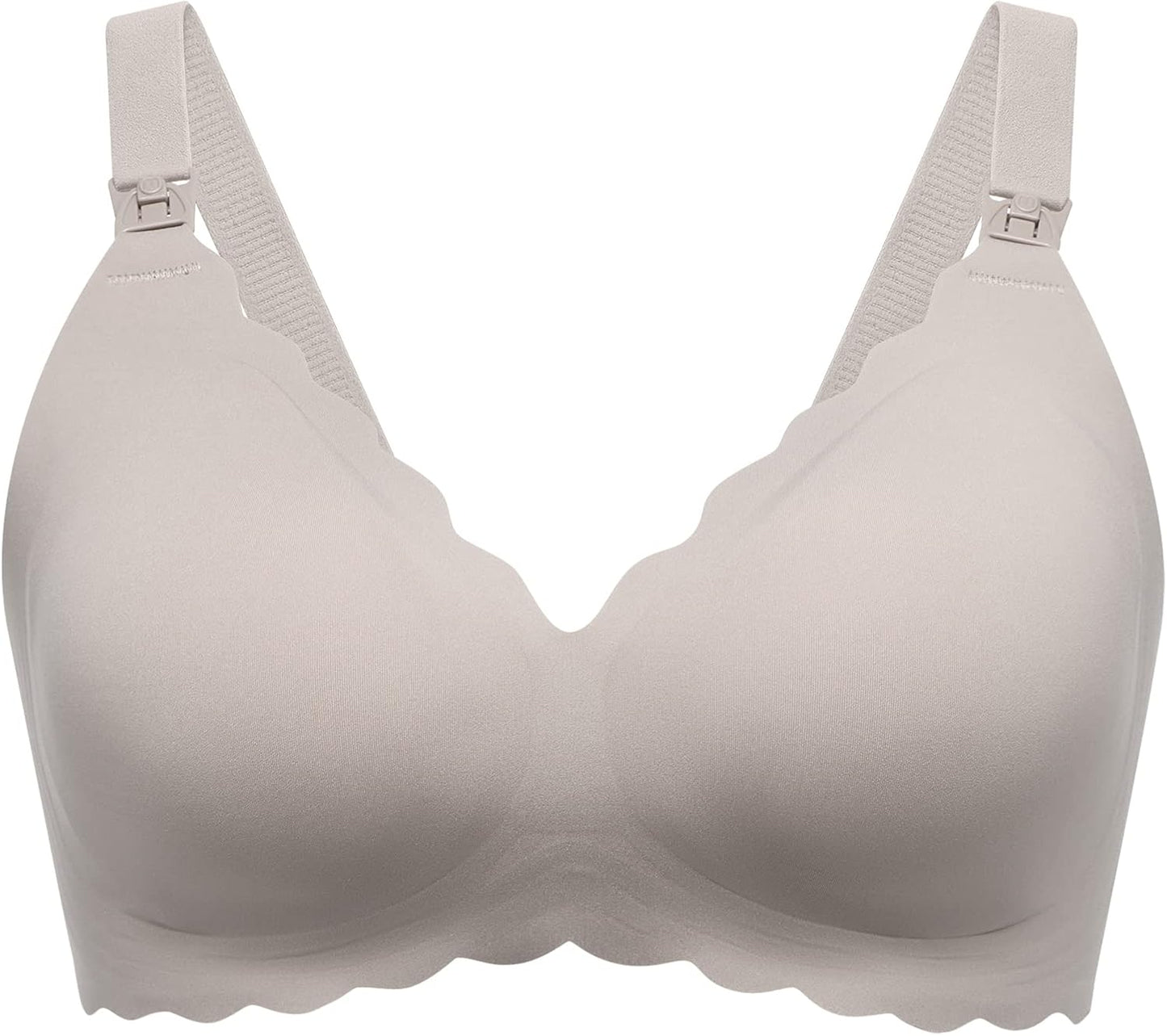 Momcozy Nursing Bras for Breastfeeding, Seamless Pregnancy Maternity Bra Wireless Classic Jelly Strip Support Nursing Bra
