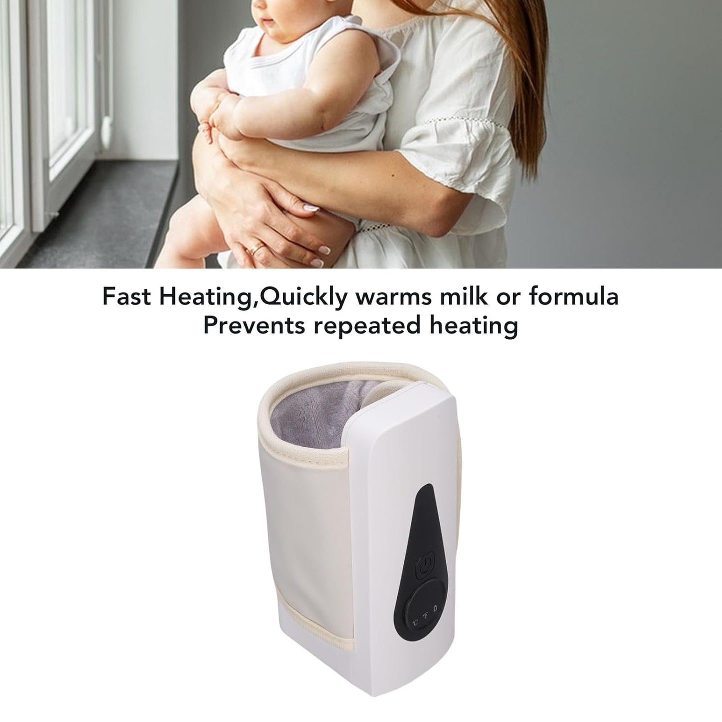 Portable Baby Warmer, Fast Breastmilk Warmer for Travel, Electric Warmer with Compact Design, Baby Feeding On Go, Compact Electric Warmer for Comfortable Use