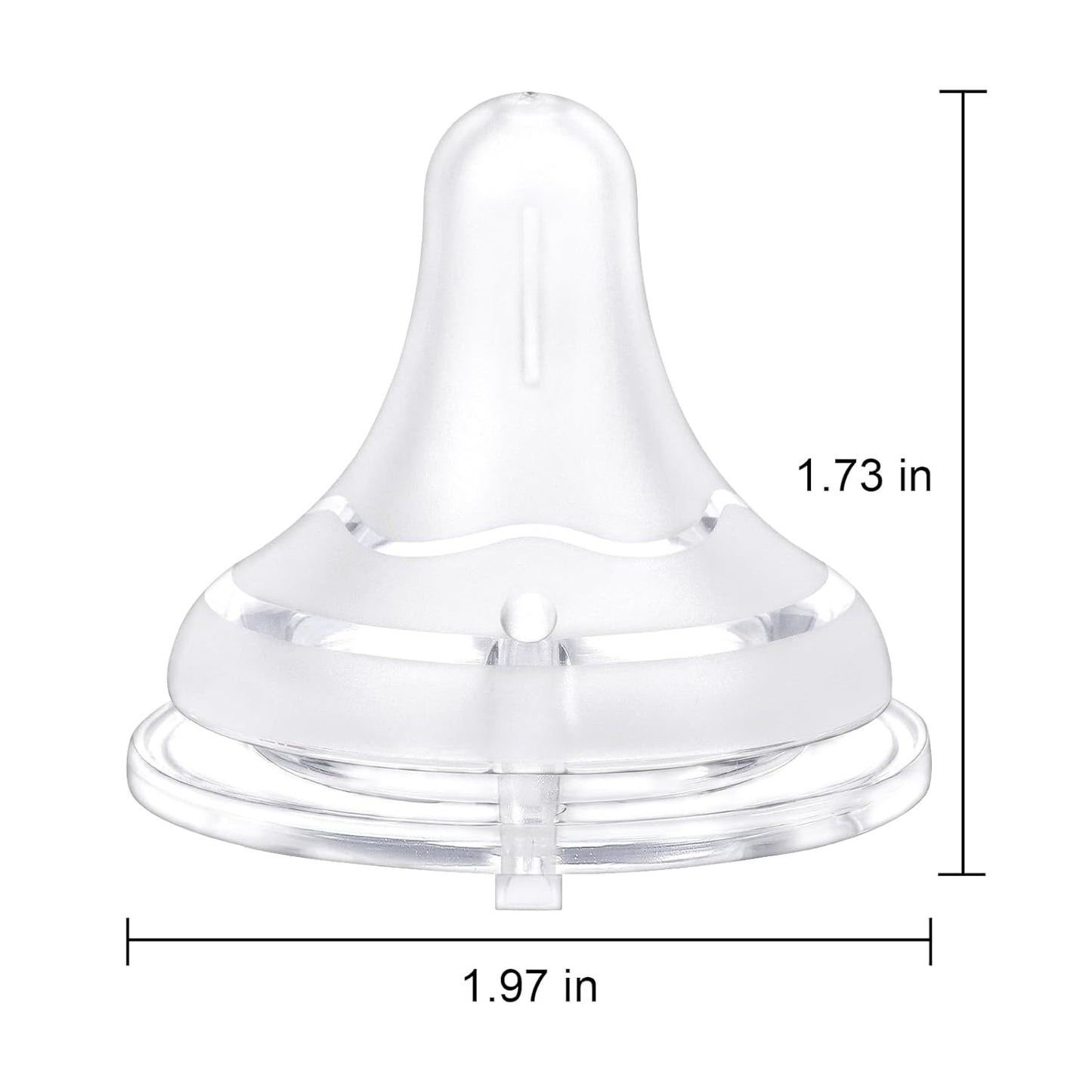 LittleForBig Silicone Soft Touch Adult Bottle Nipples Replacement Teat Compatible with LittleForBig Bottles - Textured Surface 3-Pack