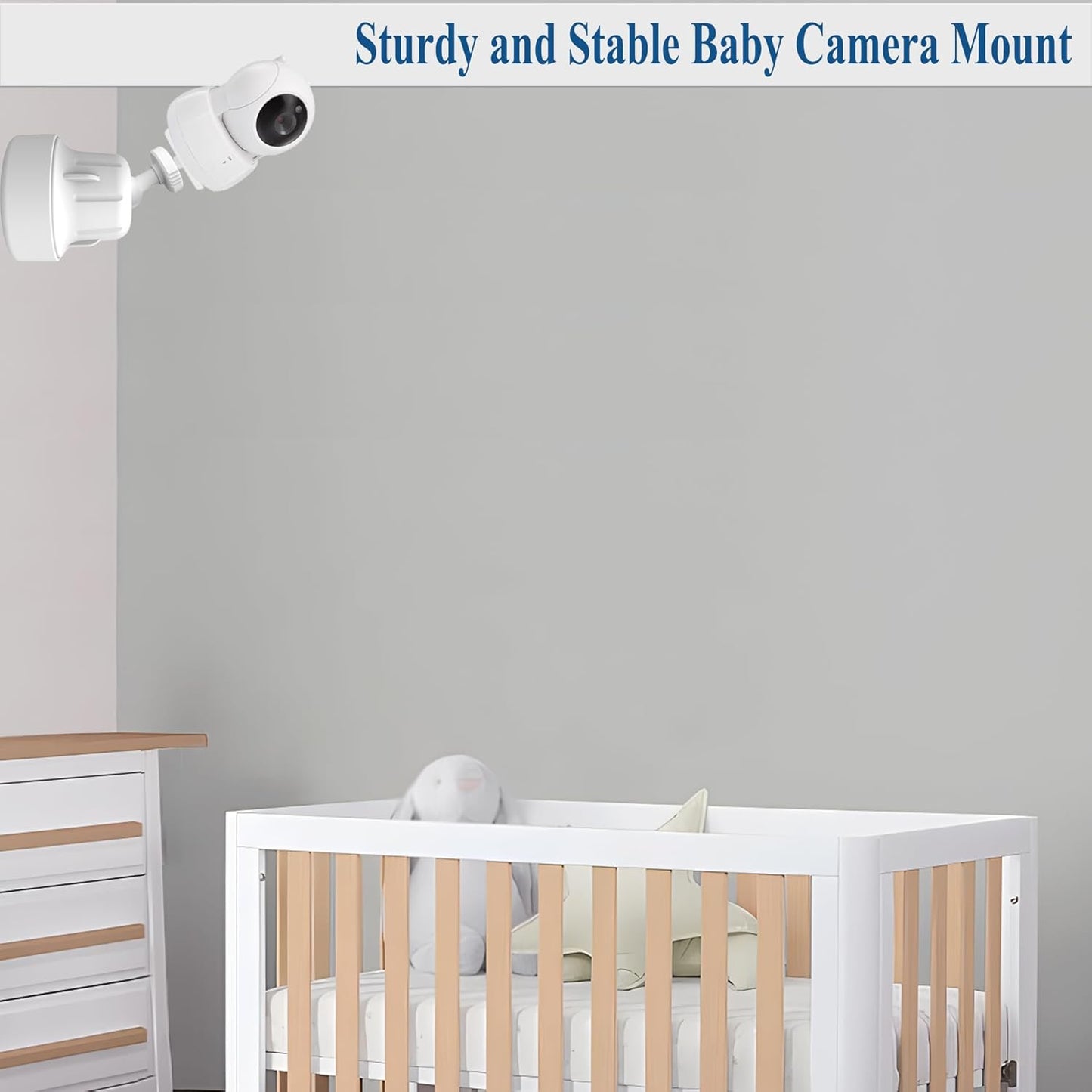 Adjustable Baby Monitor Wall Mount Stand Holder Compatible with VTech VM924/ 901/928HD/5263/5755 /5764HD /7764HD/5766/5263/BM5254/ Leapfrog LF920HD/RM7768HD/LF815HD/LF1726FHD /LF2413 Camera