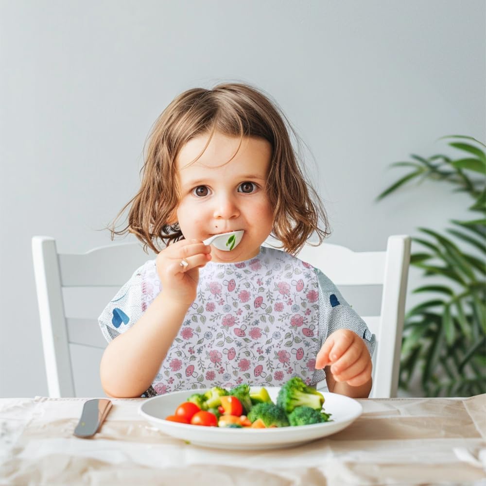 8 Pack Baby Bibs Unisex Adjustable with Snaps Ultra Soft Absorbent Drooling Teething for Boys and Girls