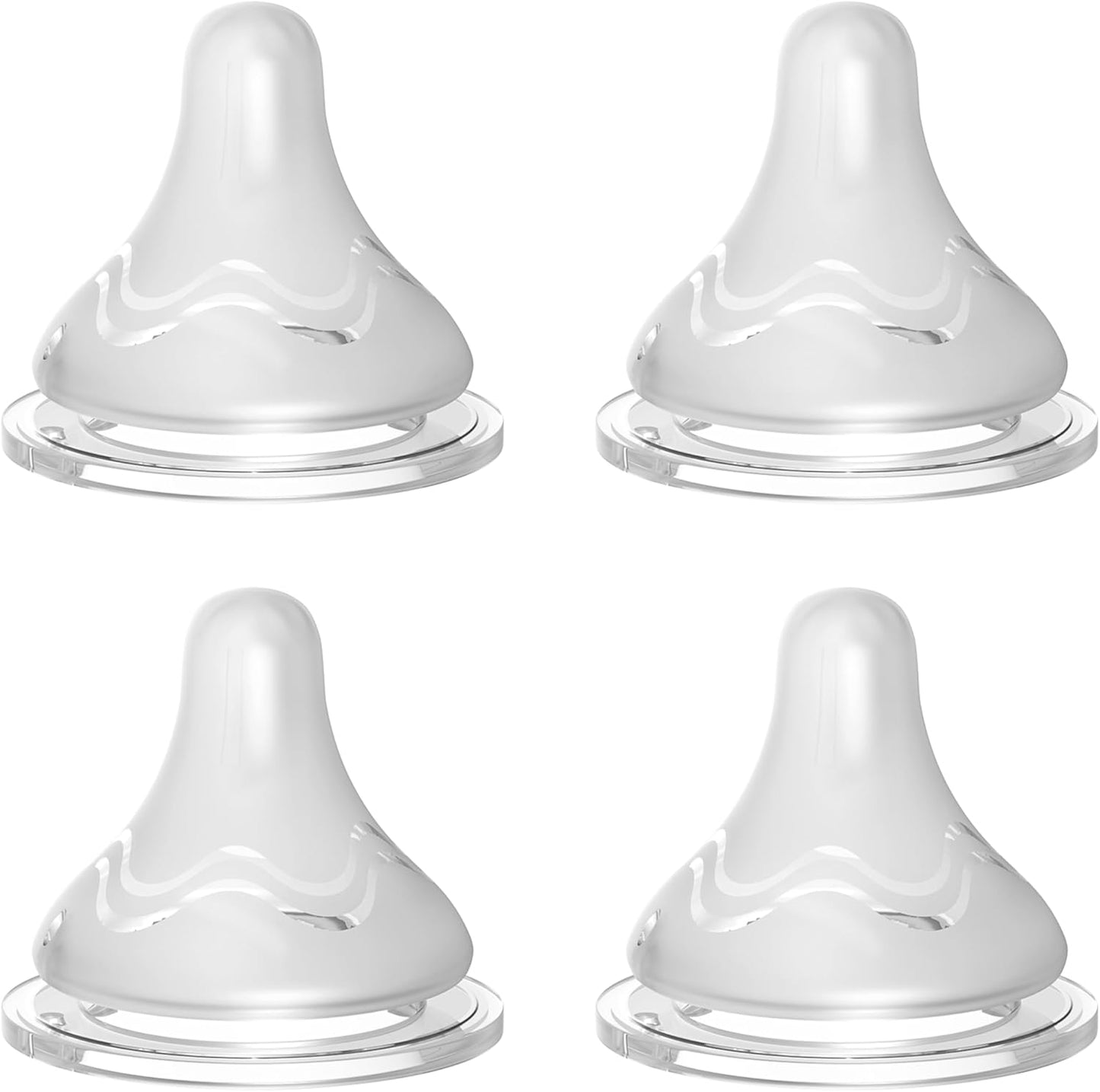 4pcs Soft Silicone Baby Nipple for Spectra Bottles, Slow Flow Nipple, 100% Silicone Material, BPA Free, Soft Touch, Easy Clean, Small, 0m+