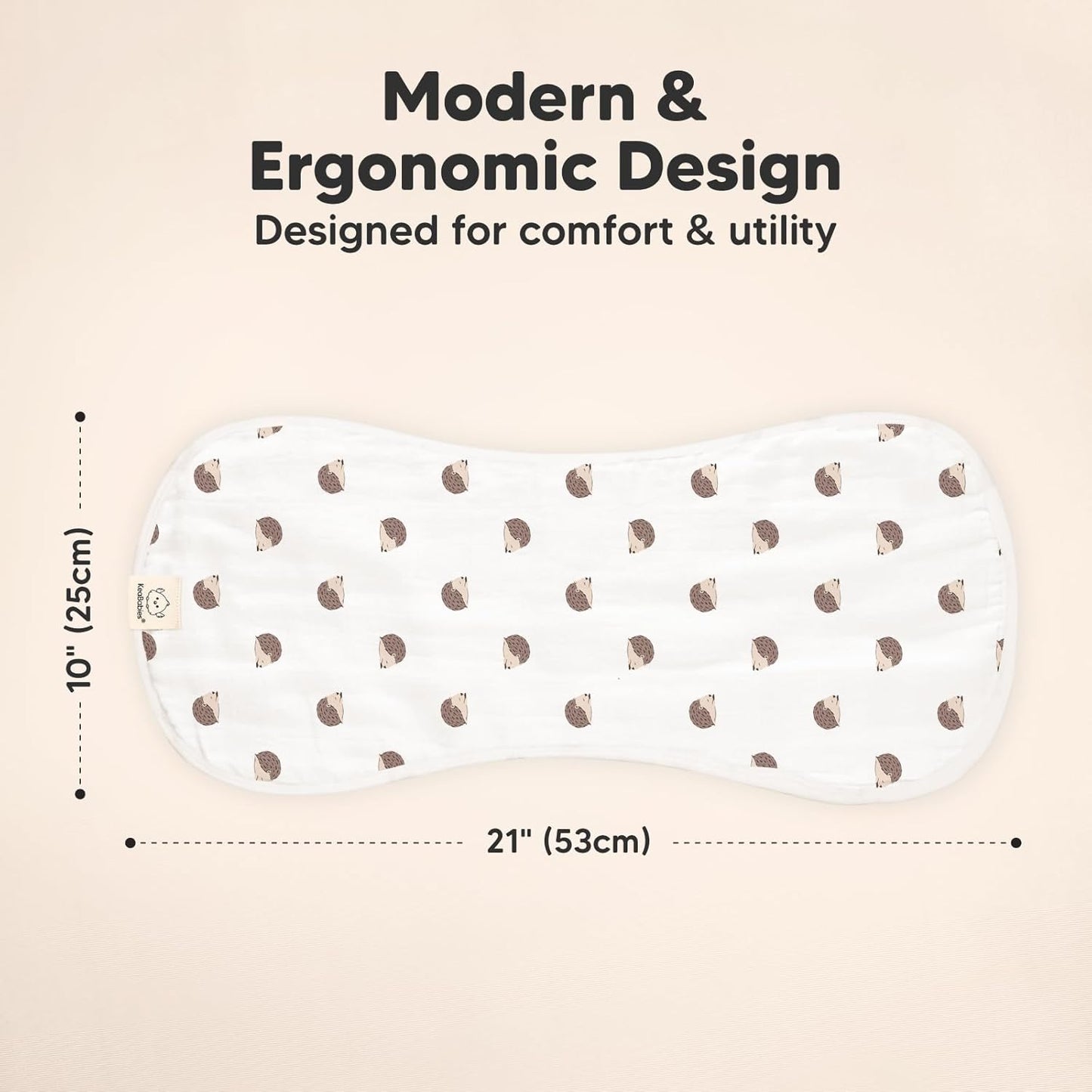 5-Pack Muslin Burp Cloths Baby Boy, Girl - Very Absorbent Baby Burp Cloth Rags, 8-Layers Viscose Derived from Bamboo Cotton Muslin Towel, Super Soft Spit Up Rags, No Shrink Washcloths (KeaFriends)