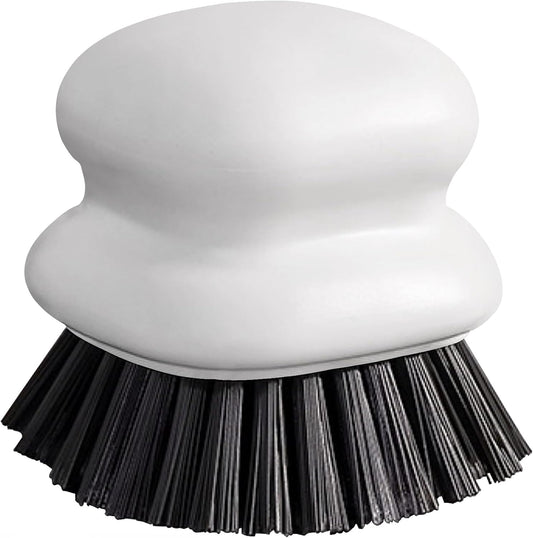 Dish Brush with Handle, Kitchen Scrub Brushes for Cleaning, Dish Scrubber with Nylon bristles for Sink, Pots, Pans (1Pack White Nylon bristles)