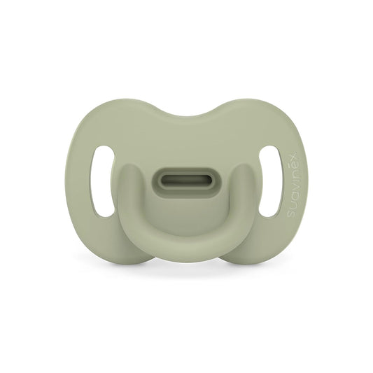 Color Essence SX PRO Silicone Baby Pacifier 1Pk, Made with 100% Soft Silicone, Baby Essentials Perfect for Breastfeeding Babies, Designed in Spain, 6-18 Mths, Jungle Green