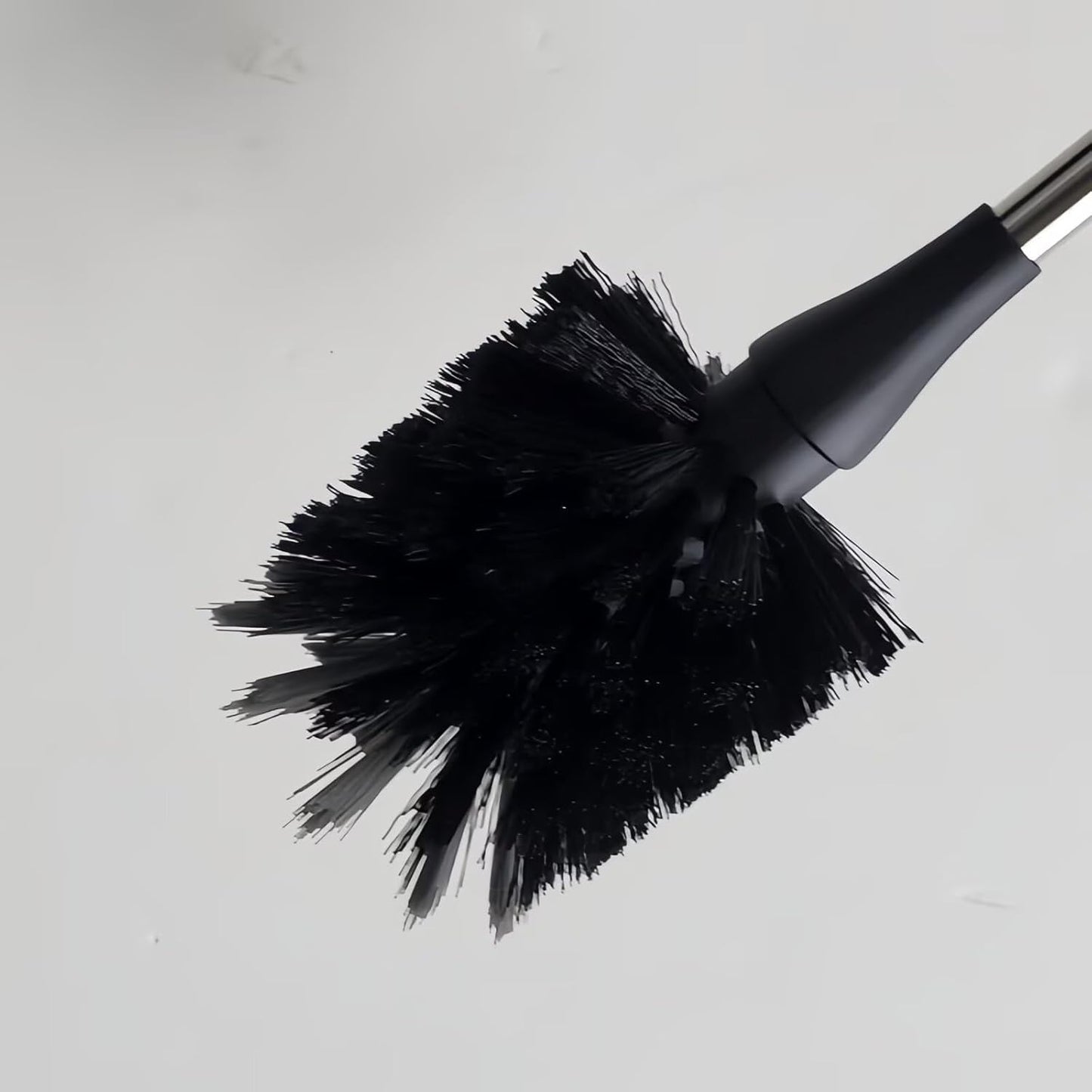 Black Water Bottle Brush, 15 Inches Stainless Steel Long Handle Bottle Cleaner and Scrubber, Kitchen Cleaning Brushes for Cups, Tumblers, Coffee Mugs, Wine Glasses and Wine Decanters