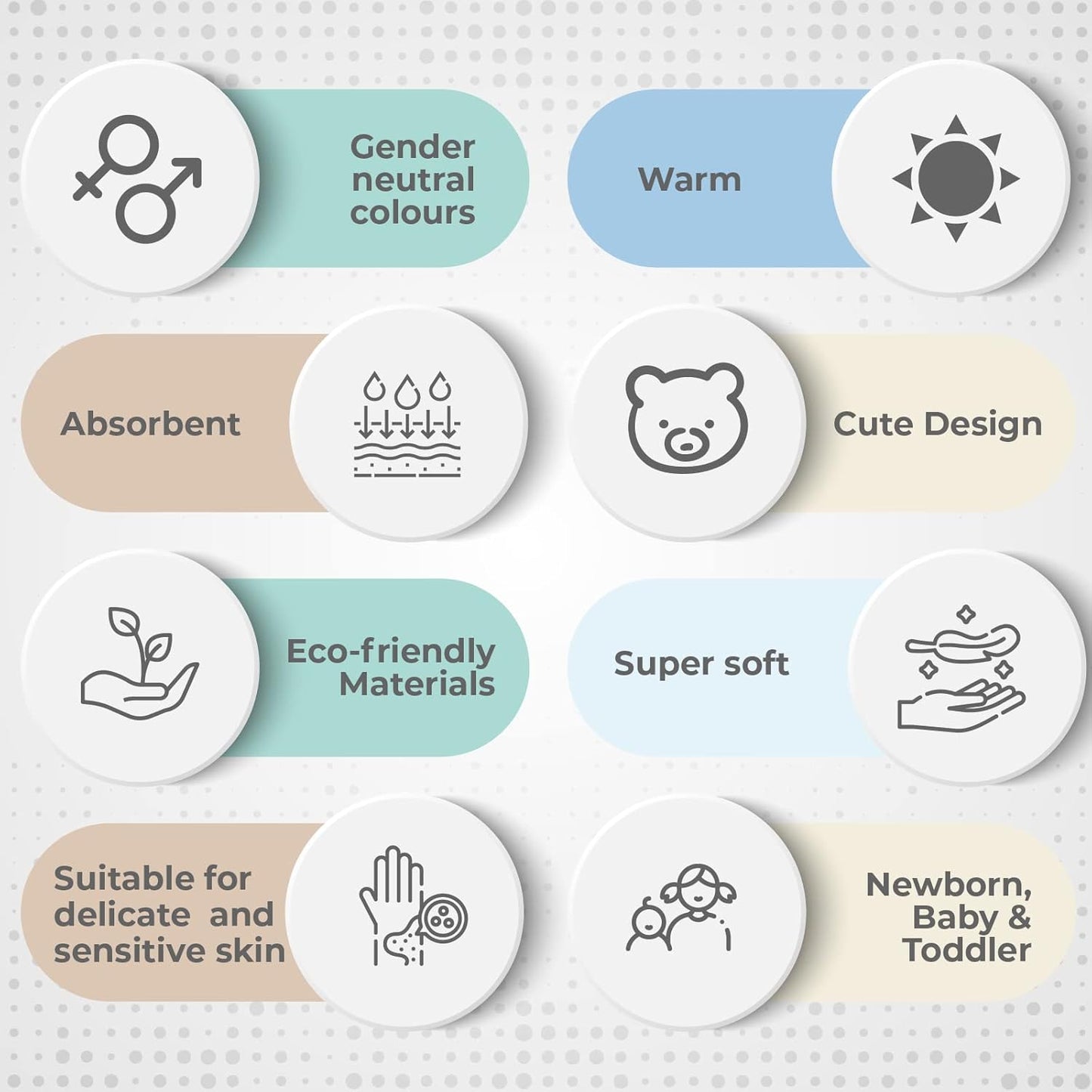 Munich Blue Hooded Bath Towel for Newborn and Toddler Girls and Boys - Soft and Cozy Baby Towel with Cute Bear Ears (600GSM, 35 x 35 inch)