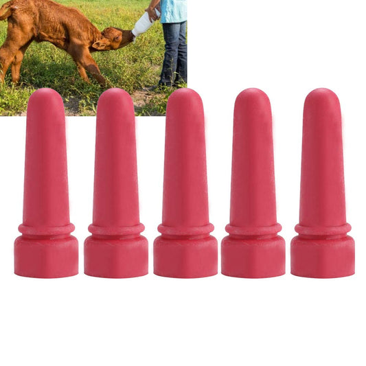 5pcs Little Cow Calf Milk Drink Nipple Soft Rubber Goat Milk Bottle Feeding Teat Mouth Rubber Calf Feeding Bottle Nipple Lamb Teats Nursing Bottle Nipples(6.9cm Length)