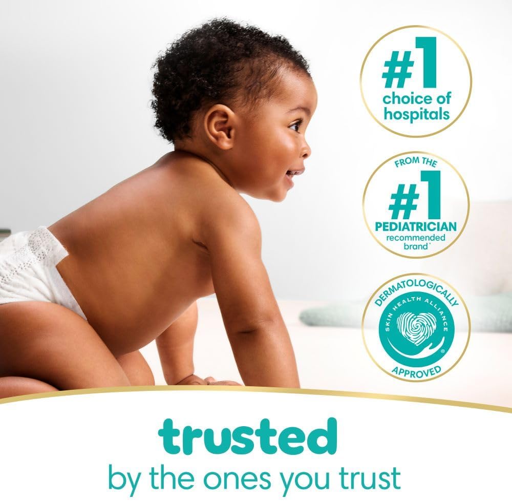 Pampers Baby Wipes Sensitive, Water Based Wipes, Hypoallergenic and Unscented for Babies, 588 Wipes Total (7 Refill Packs)
