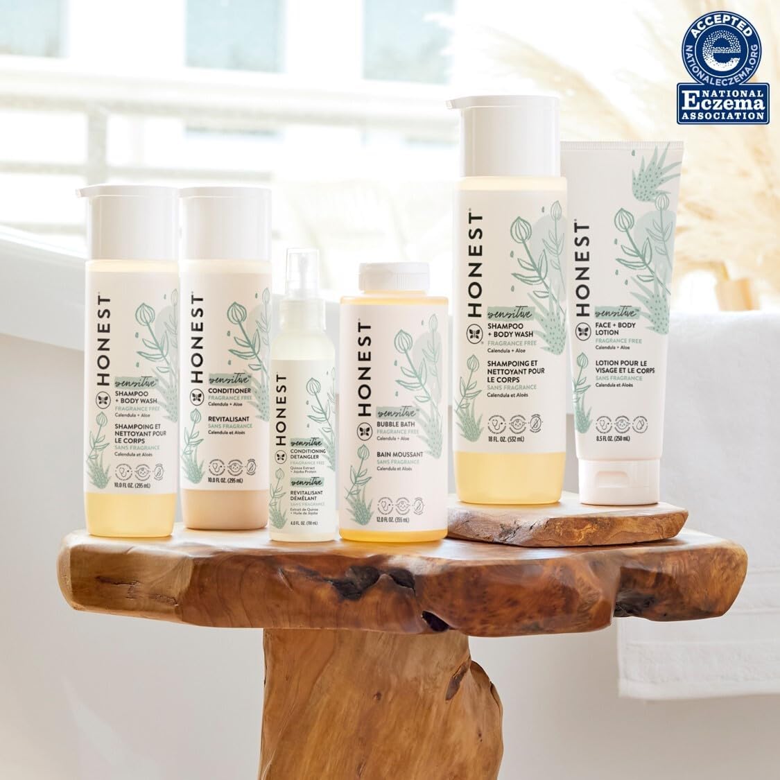 The Honest Company 2-in-1 Cleansing Shampoo and Body Wash for Sensitive Skin, Gentle Tear-Free Hypoallergenic Baby Wash with Naturally Derived Ingredients, Fragrance-Free, 18 fl oz