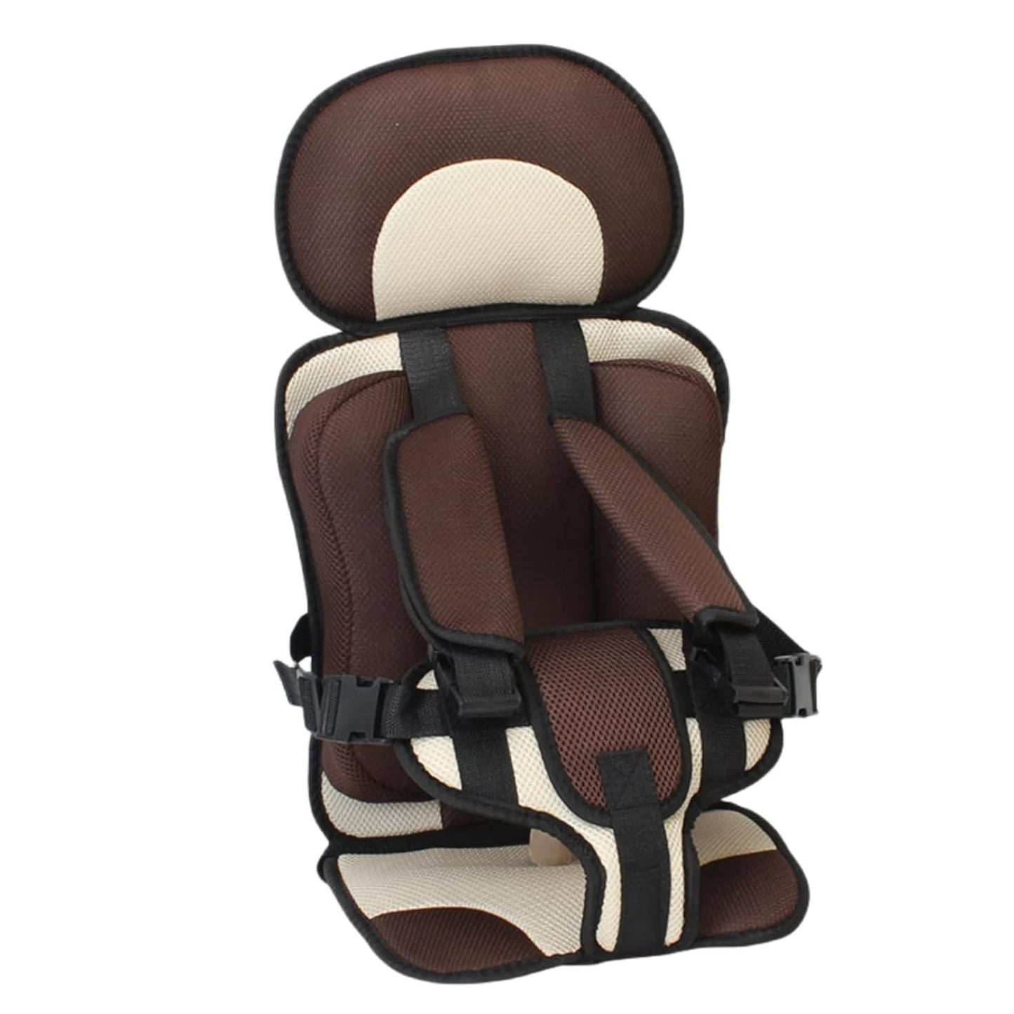 Portable Seat Booster for Kids, Foldable Travel Cushion with Non-Slip Design, Lightweight Baby Support Pad for Golf Cart, Airplane, and Home Chairs (CoffeeA)