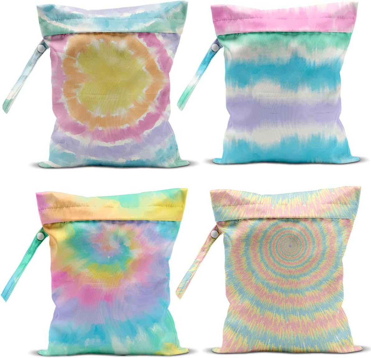 4 Pack Wet Bag for Swimsuit, Beach Travel Essentials Wet Dry Bag, for Sunscreen Toiletry Dirty Clothes Yoga Gym Diaper, Friend Summer Beach Vacation Gifts. Visual impact