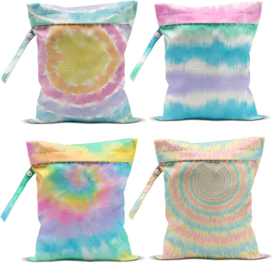 4 Pack Wet Bag for Swimsuit, Beach Travel Essentials Wet Dry Bag, for Sunscreen Toiletry Dirty Clothes Yoga Gym Diaper, Friend Summer Beach Vacation Gifts. Visual impact