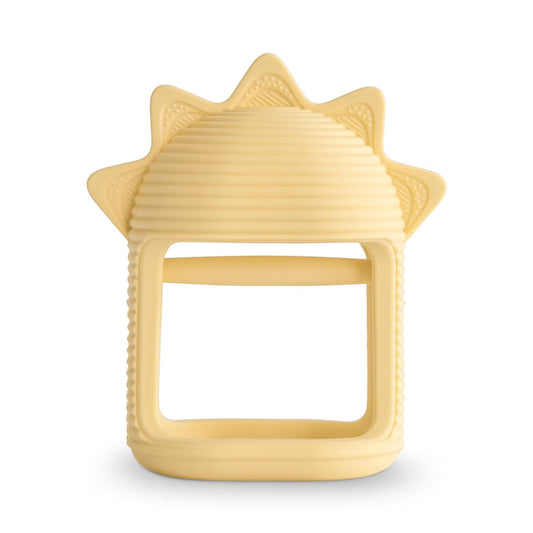 mushie Silicone Baby No-Drop Sun Teether Toy
