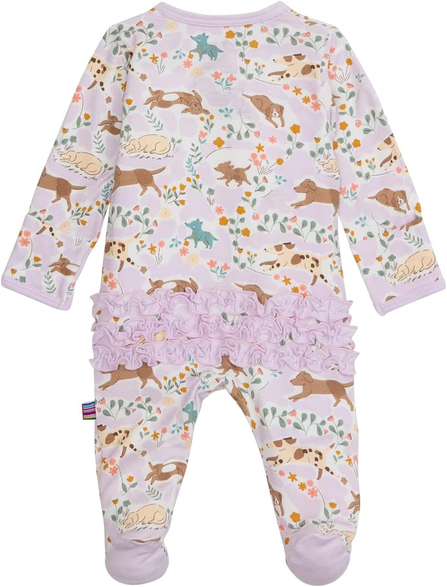 Magnetic Me Girls Modal Magnetic Baby Footie Pajamas | Silky Soft Modal Fabric | Baby Sleepers Available Sizes PRE - 24M