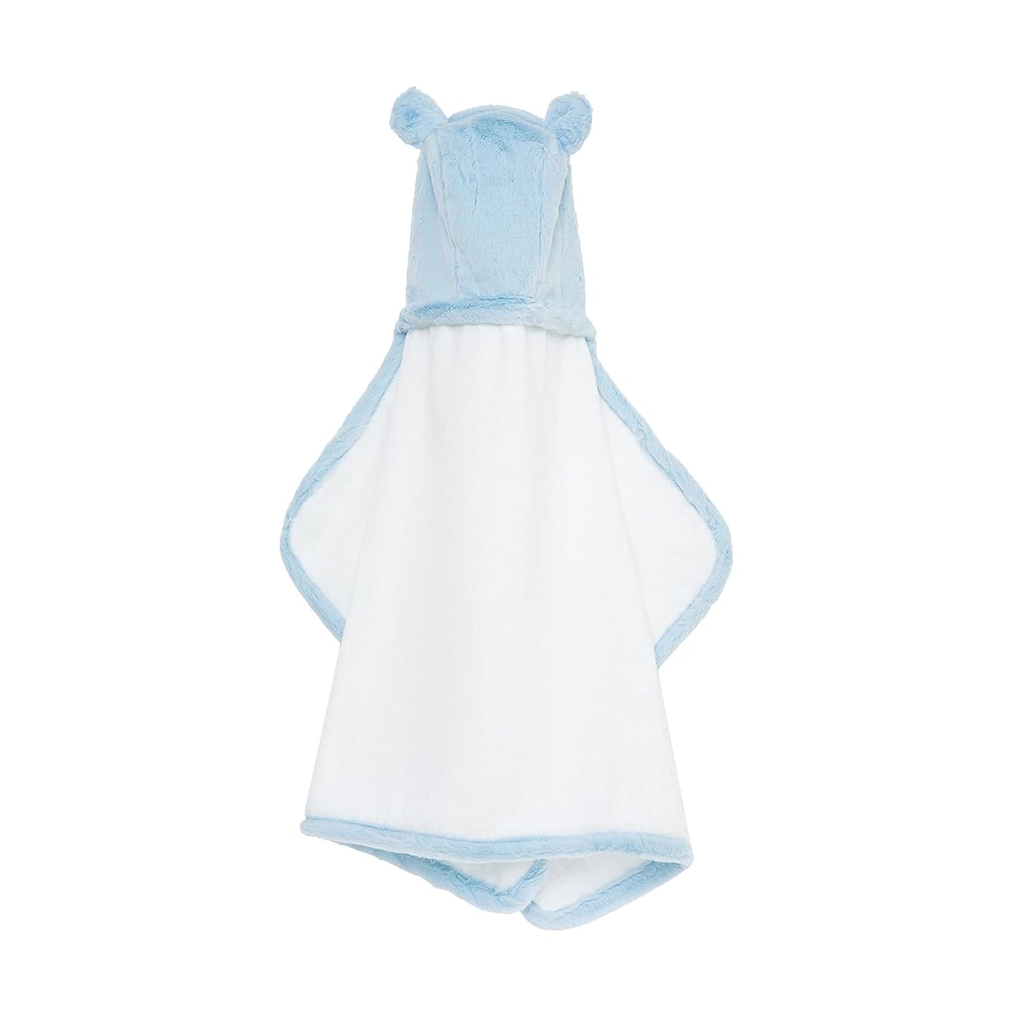 Little Giraffe Luxe Baby Towel with Ears, 24" x 41", Blue