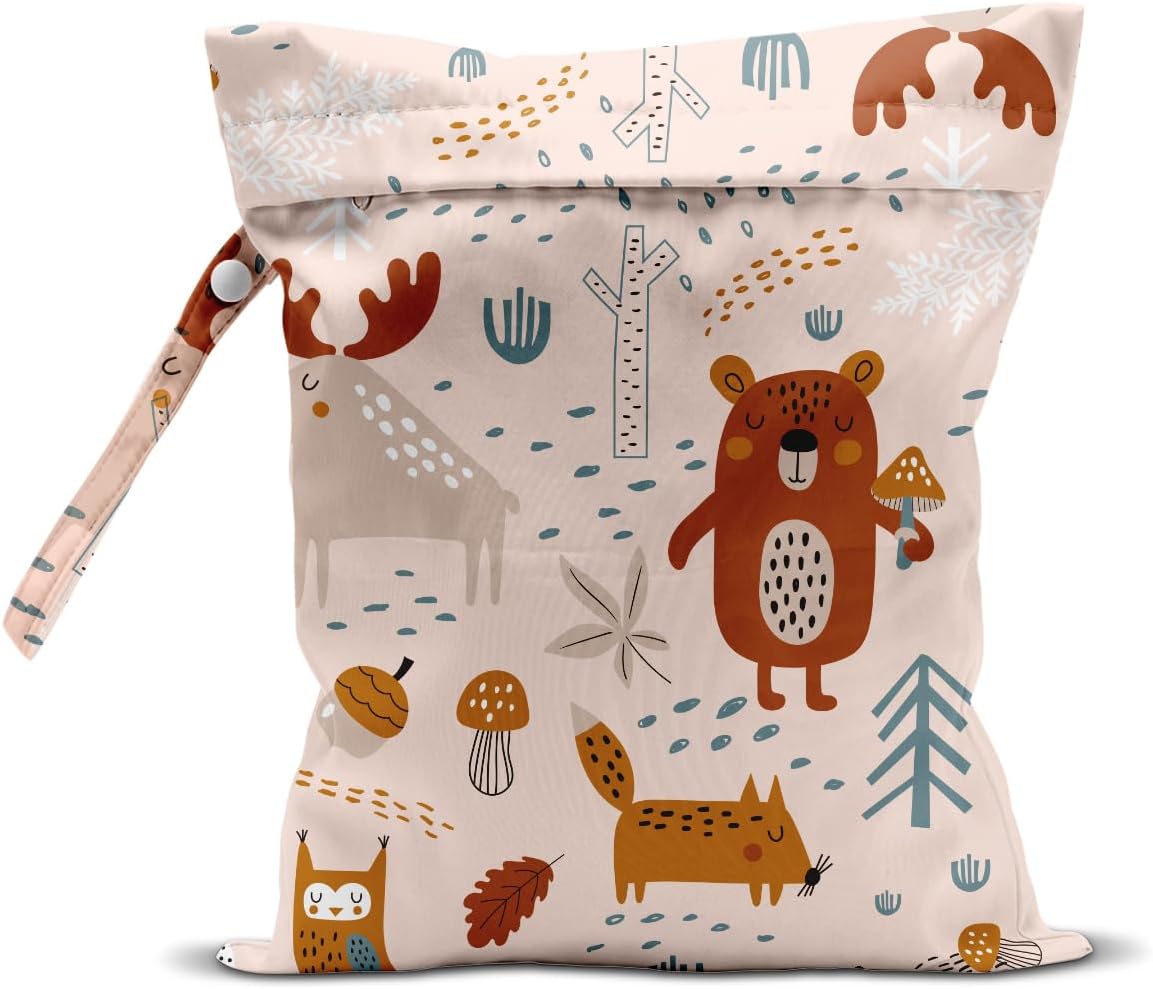 Wet Bag for Baby Swimsuit Dirty Clothes Diaper Yoga Gym, Wet Dry Bag, Beach Vacation Essential for Travel Poor Bathing Daycare Clothes