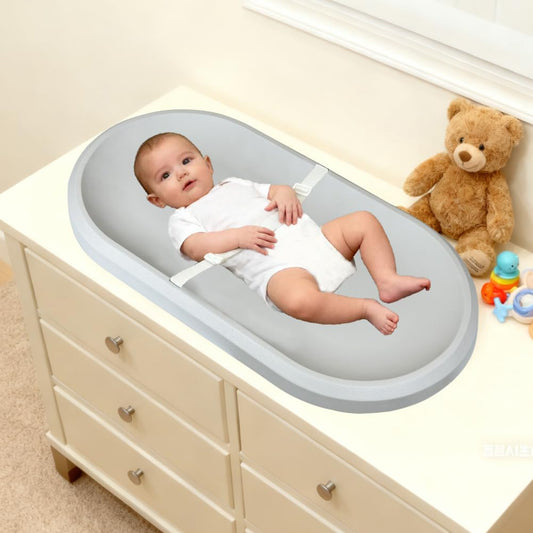 Baby Changing Pad - Lightweight Wipeable Foam Changing Pad, Comfortable and Waterproof, Fits All Changing Table, 30"x 15.6", Gray