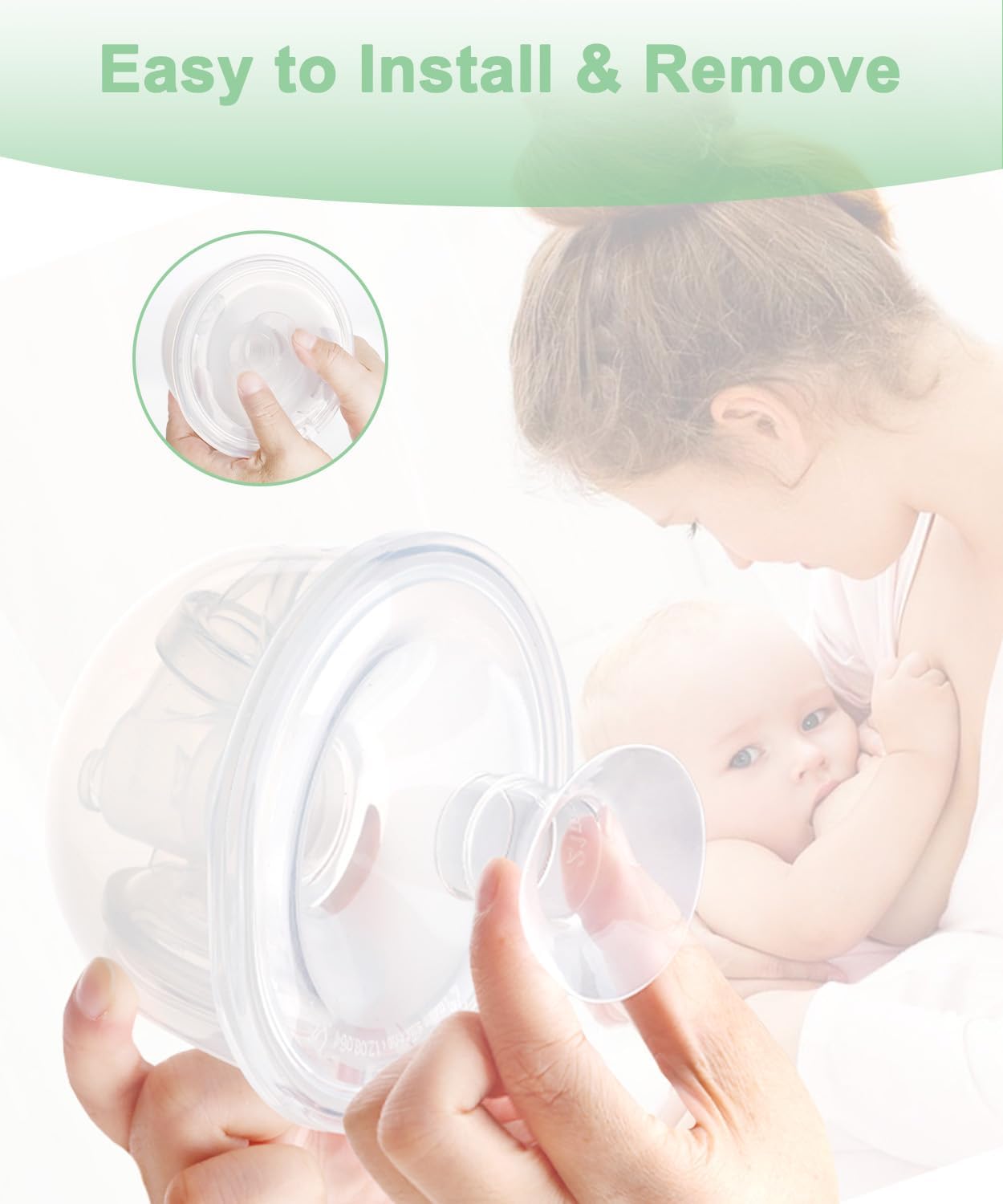 Wearable Breast Pump Accessories Replacement Parts Flange Insert 19mm Compatible with Momcozy CPPSLEE TSRETE HAUTURE eulumap S12 S9 S10 S12A MOMMED Mumgaroo MISSAA TSRETE Bioby S18 S21 S23