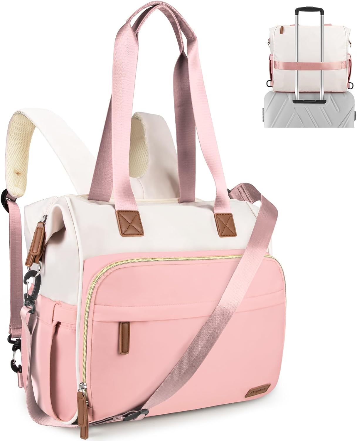 Diaper Bag Backpack, Mommy Travel Diaper Bag Tote with Shoulder Strap, Hospital Bag, Weekender Baby Bag for Mom