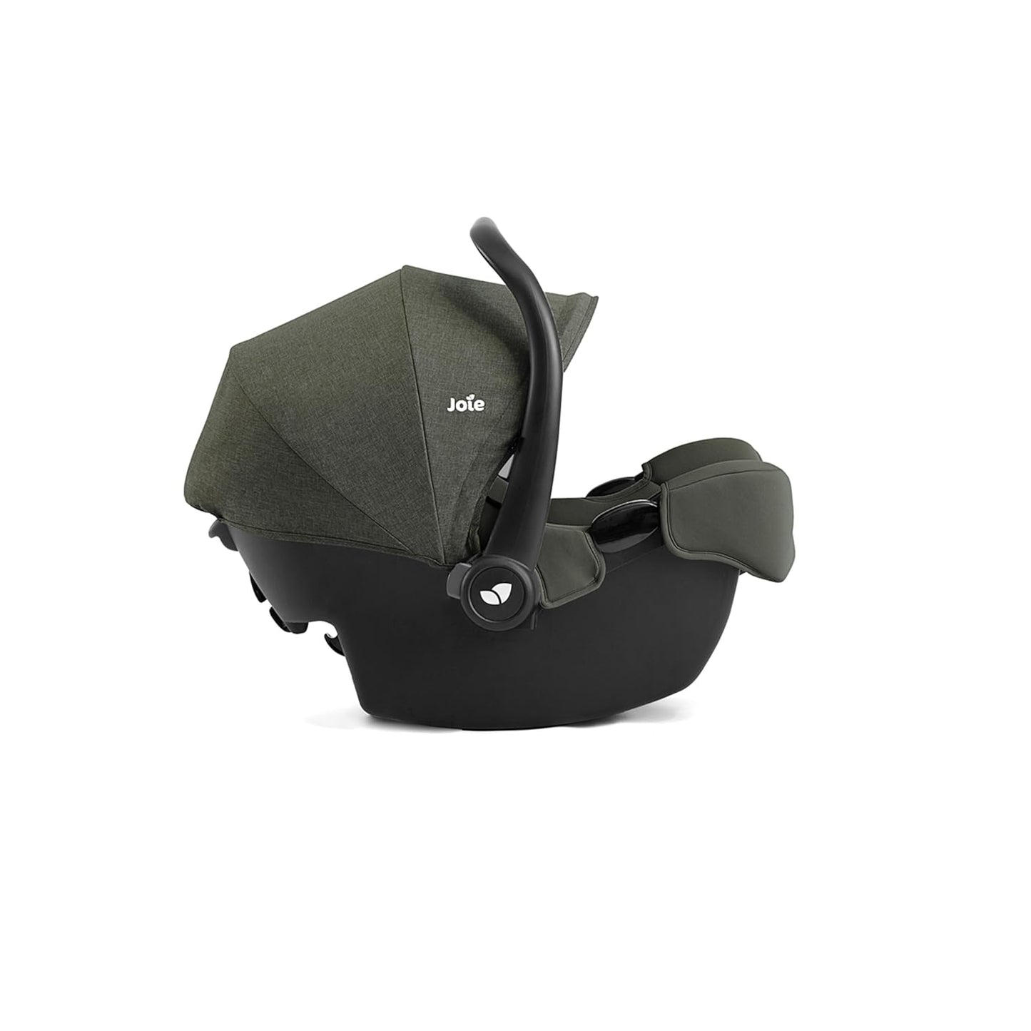 Joie Rue Lightweight Infant Car Seat & Anti-Rebound Base –Side-Impact Protection, 5-Point Harness, and UPF 50+ Canopy for Newborns and Infants (Evergreen)